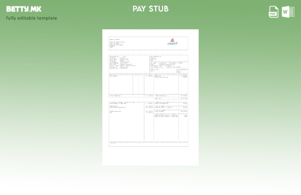 модерен стил Adapt ID Group Paystub шаблон